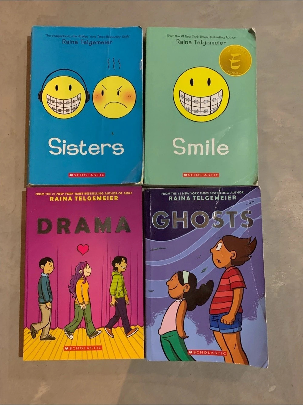 Scholastic Raina Telgemeier graphic novel set Graphic Novel Set of 4